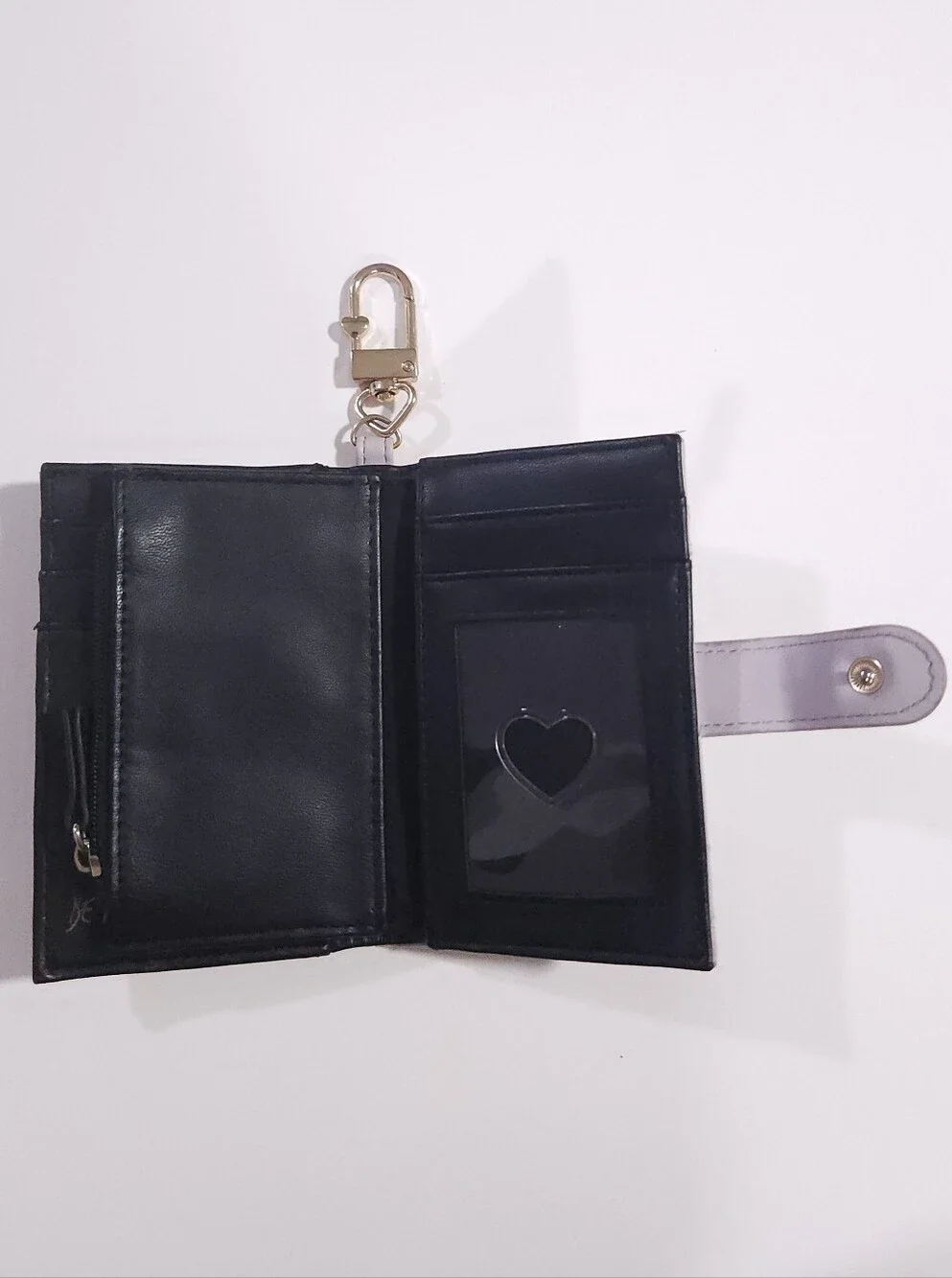 Betsey Johnson Lilac Heart-Quilted Card Vegan Leather Wallet with Gold Hardware